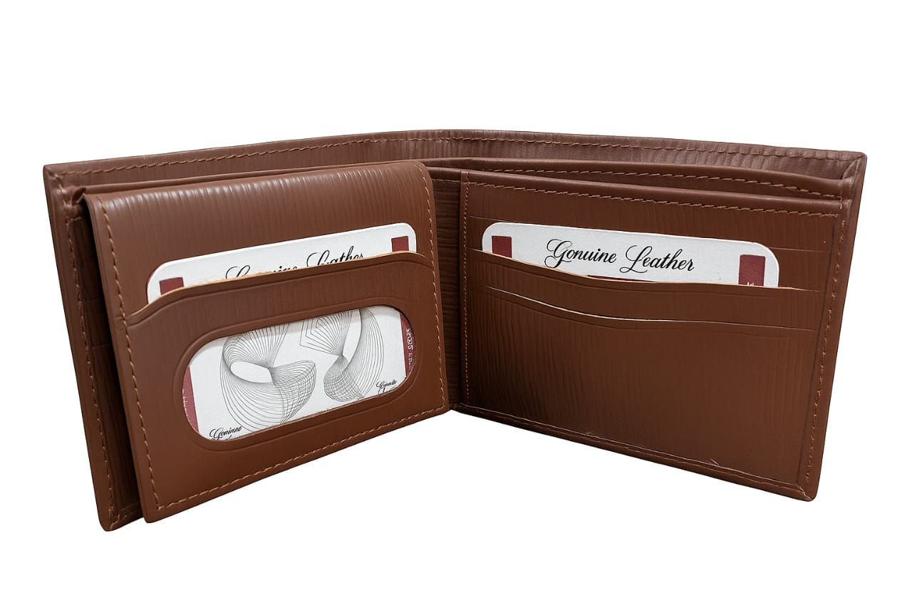 Premium brown leather wallet